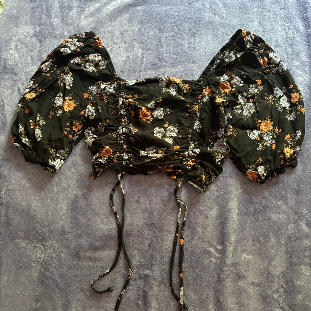 Floral Puff Sleeve Top